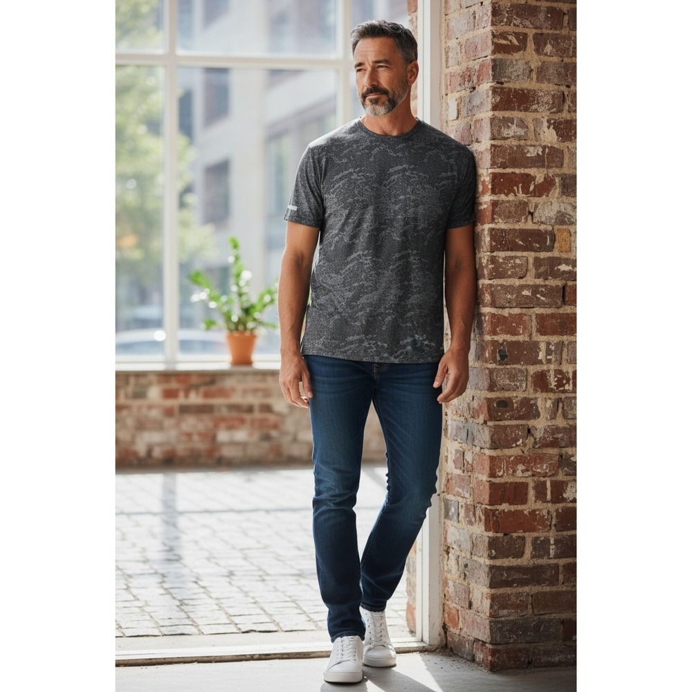 BCG Running Charcoal Patterned Men's Tee